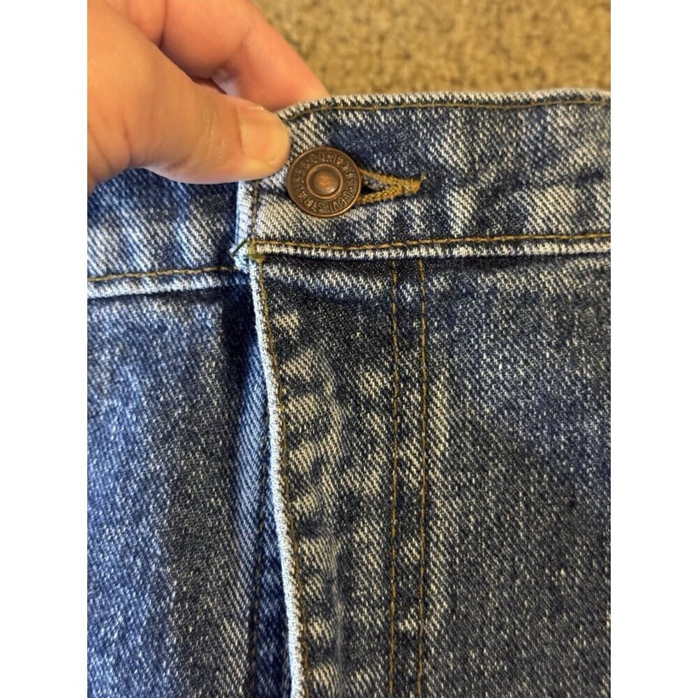 ‘93 VTG LEVIS 550 Denim Jeans 38x36 (Fits 36x35) Casual Tapered Med Wash - Picture 6 of 10